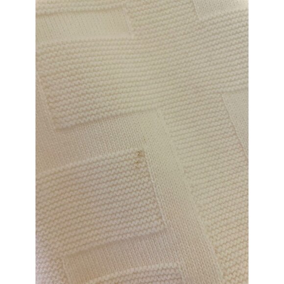 Hermes Textured Beige Knit Wide-Leg Pants With Ribbed Waistband Womens Soft Cott - Picture 6 of 9